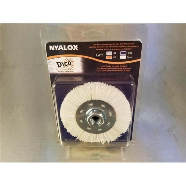 Dico Dico 7200087 4.5 in. Dia. 0.63-11 Angle Grinder Wheel Brush Non Abrasive - White 7200087